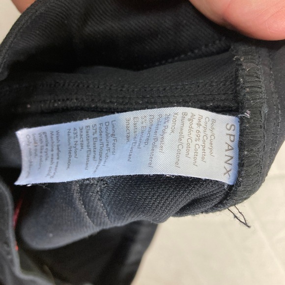 SPANX Perfect Black Jean Leggings Pants Womens Sz L Comfort Stretch Shaping - Picture 7 of 7